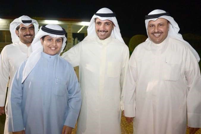 الرئيس الغانم مع طلال الجلال ونجله سعد والزميل محمد سندان﻿