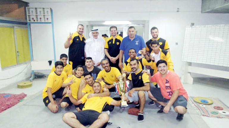 فرحة اللاعبين باللقب 