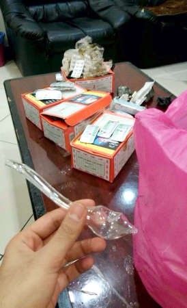  معسل السلوم لغم بالحبوب المخدرة 