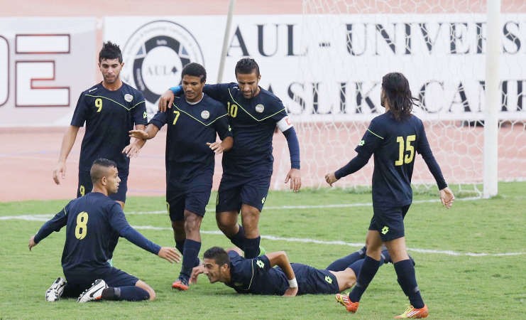 فرحة لاعبو العهد بهدف الفوز 