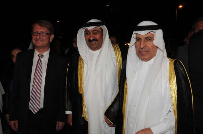 السفير السعودي دعبدالعزيز الفايز والسفير وليد الخبيزي والسفير اولريخ فرانك﻿