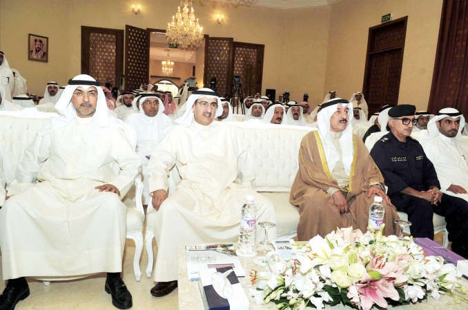 معبدالعزيز الابراهيم والفريق متقاعد فهد الامير ومسعود النقي واللواء ابراهيم الطراح في مقدمة الحضور خلال اللقاء 	قاسم باشا﻿