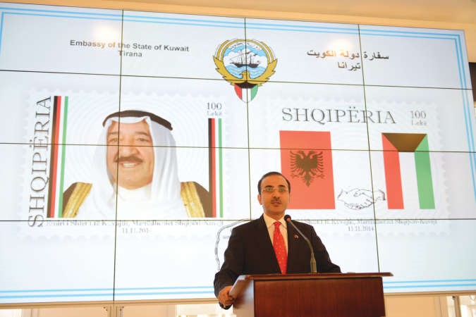 السفير نجيب البدر يتحدث في الحفل ﻿