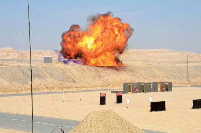 تفجير مقر العناصر الارهابية