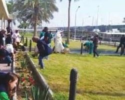 جانب من اعمال يوم التخضير في ادارة المعاقين