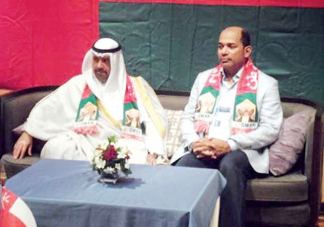 الشيخ احمد الفهد وطه الكيشري اثناء الاحتفال﻿