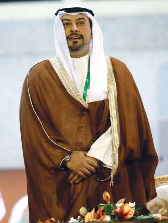 الشيخ د طلال الفهد يتابع المباراة امام عمان الازرقكوم