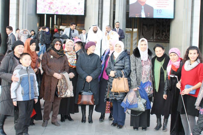 لقطة تذكارية في الطريق الى الاحتفال