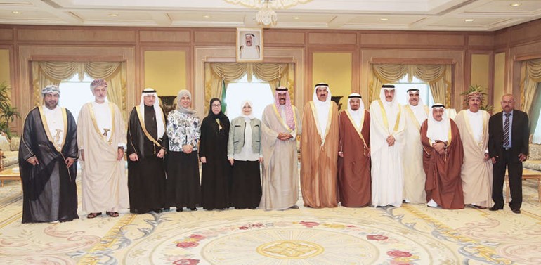 سمو نائب الامير وولي العهد الشيخ نواف الاحمد مستقبلا وزراء الشؤون والعمل في دول التعاون ﻿