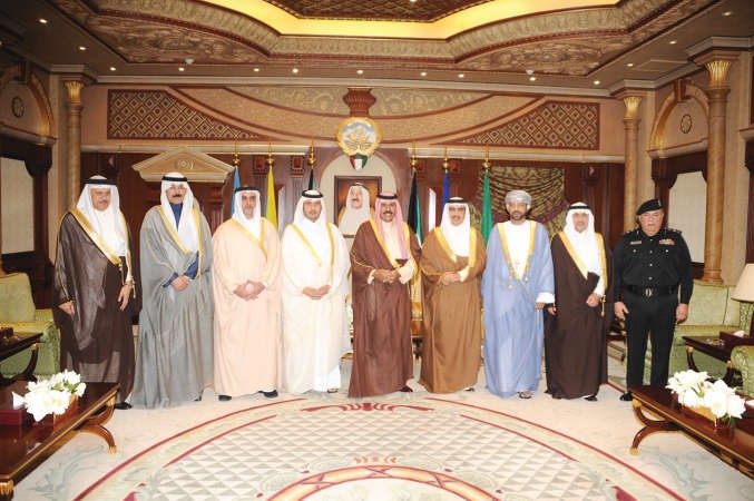 سمو نائب الامير وولي العهد الشيخ نواف الاحمد مستقبلا وزراء داخلية دول الخليج ﻿