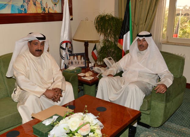 الشيخ فواز الخالد خلال استقباله احمد فرمن ﻿