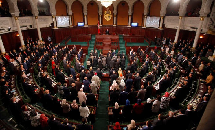 البرلمان التونسي خلال جلسته الافتتاحية امس	رويترز﻿