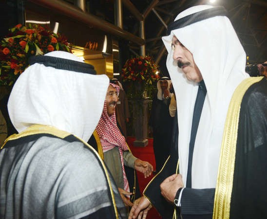 الشيخ محمد الخالد في استقبال صاحب السمو الامير