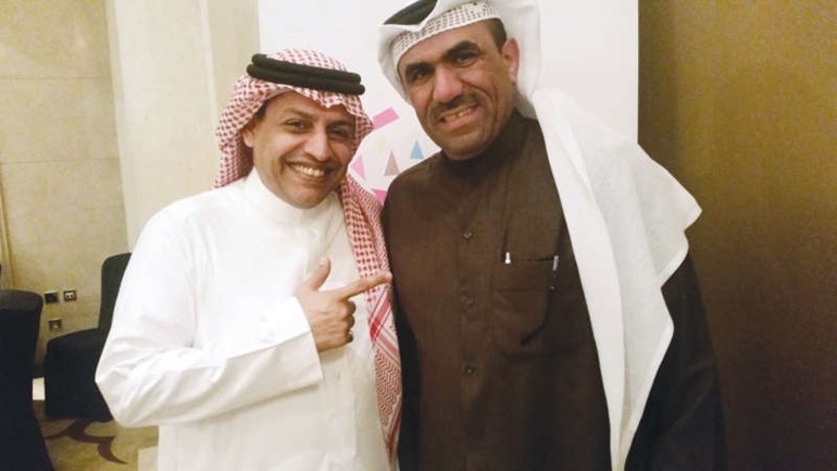 اسعد الزهراني مع الزميل مفرح الشمري﻿