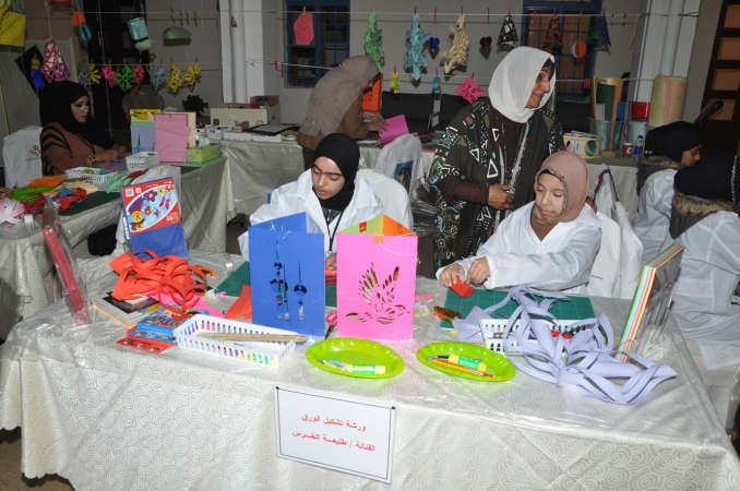 جانب من انشطة ذوي الاعاقة في المعرض﻿