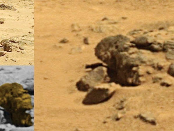 الصخرة الشبيهة بالوجه الرئاسي على سطح الكوكب الاحمر منذ الاف السنين﻿