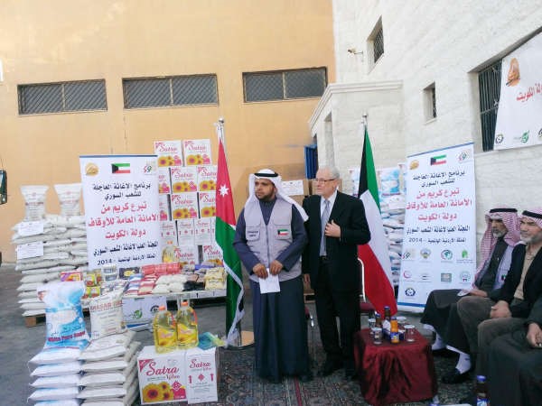 جانب من مساعدات اللجنة الكويتية العليا للاغاثة للاجئين السوريين في الاردن﻿