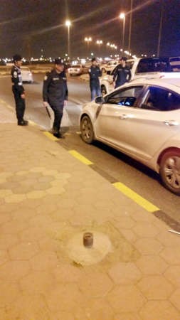 نقطة التفتيش التي هرب من امامها المتهمين﻿