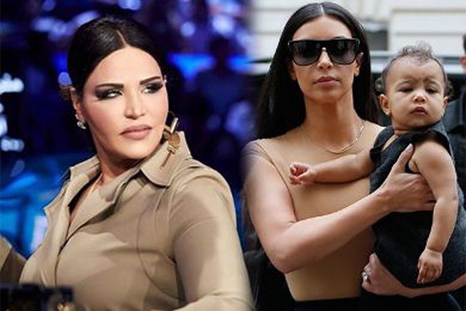 بالصور.. أحلام وإبنة كيم كاردشيان الطفلة..في إطلالة مشابهة 
