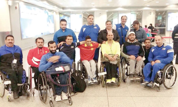 منتخب سلة المعاقين قبل المغادرة