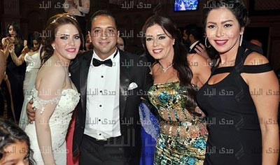 بالصور.. رانيا يوسف تحتفل بزفاف شقيقها الضابط البحري"محمد" و"ألطاف"