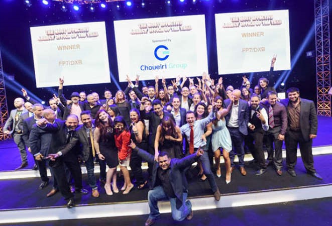 لقطة تذكارية بمناسبة فوز FP7 بجائزة Network of the Year في Effie Awards للمرة الثانية على التوالي