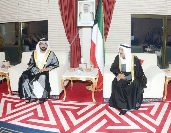 صاحب السمو الامير خلال لقائه صاحب السمو الشيخ محمد بن راشد ﻿