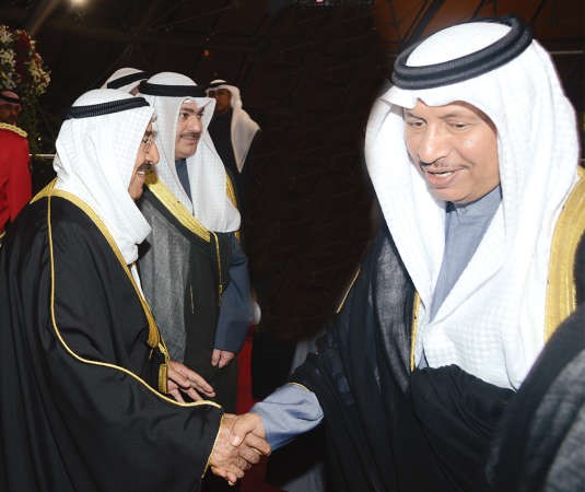 سمو الشيخ جابر المبارك مستقبلا صاحب السمو﻿