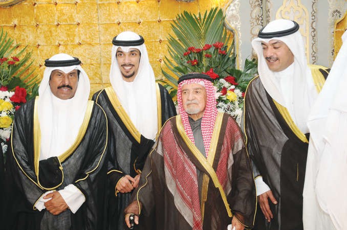 سعيد الرشيدي وسعود القفيدي مع المعرس تركي الكعمي وشقيقه مليجان الكعمي﻿