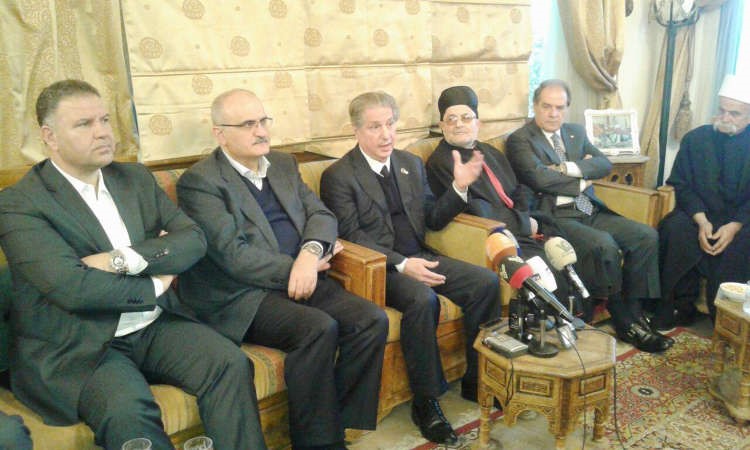 الرئيس امين الجميل في ضيافة الوزير علي حسن خليل في بلدة الخيام بجنوب لبنان بحضور نائب حزب الله علي فياض محمود الطويل 