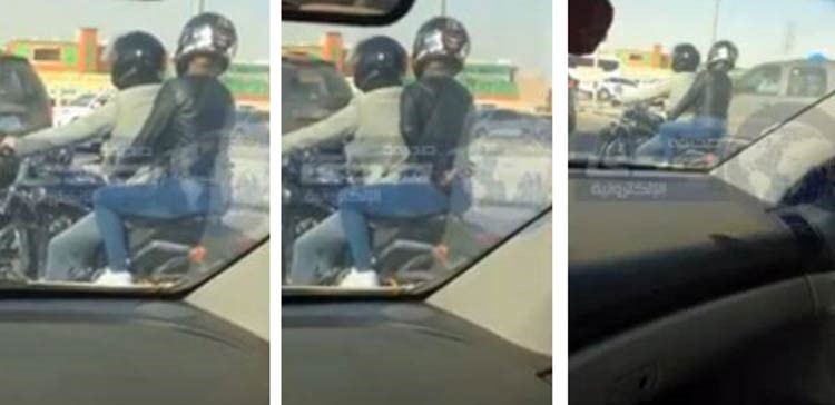 بالفيديو.. فتاة ترتدي زي رجالي وتركب دراجة نارية خلف شاب في الرياض