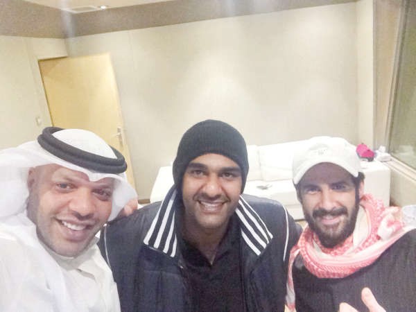 الشيخ دعيج الابراهيم مع فواز الرجيب ومساعد البلوشي