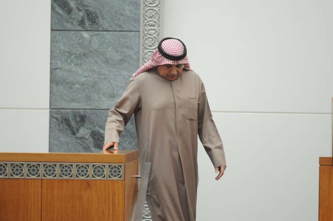 الشيخ خالد الجراح خلال الجلسة
