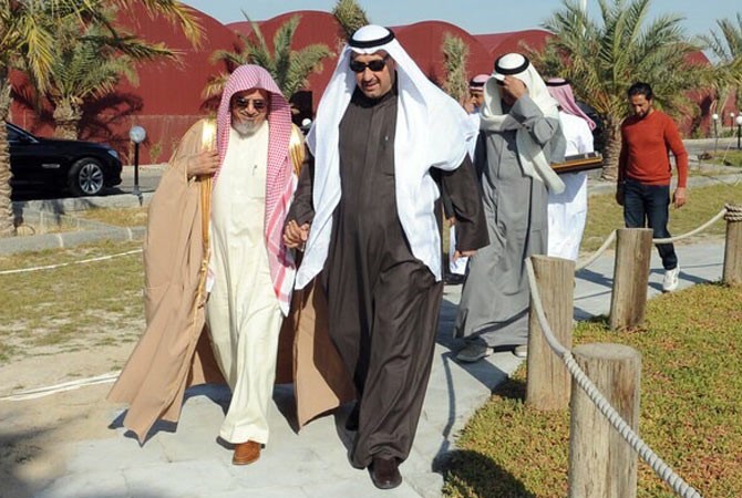 الحمود وبن حميد في جولة داخل المزرعة عقب الغداء ﻿