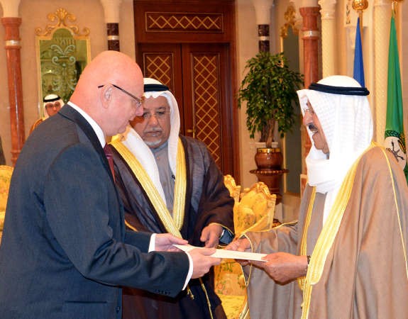 صاحب السمو الامير يتسلم اوراق اعتماد سفير هنغاريا ميهاي باير
