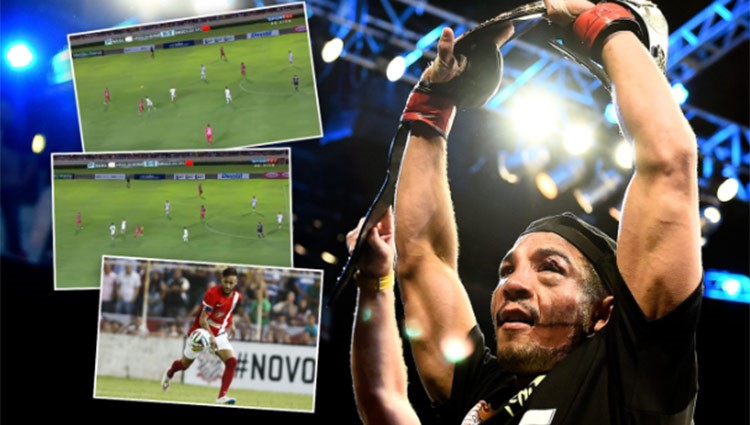 بالفيديو.. لاعب "فنون قتالية" يهين نيمار بحركة "القوس القزح" الفنية 