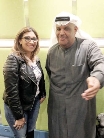 بوشعيل مع الزميلة خلود ابو المجد