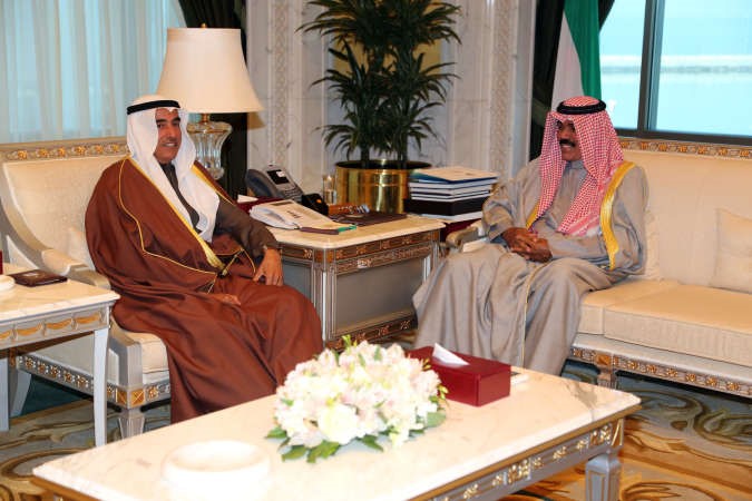 سمو نائب الامير وولي العهد لدى استقباله بدر الحميدي