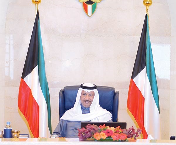 سمو الشيخ جابر المبارك مترئسا اجتماع مجلس الوزراء