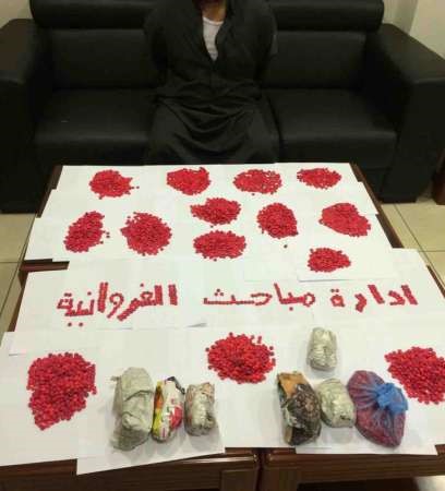 الحبوب المخدرة احيلت والمتهم الى النيابة﻿