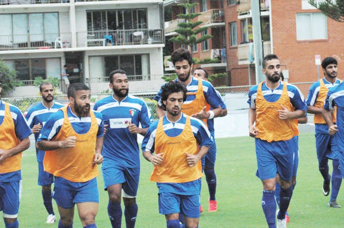 لاعبو الازرق في التدريب الاخير بمنطقة غولد كوست
