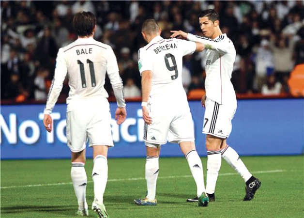 الثلاثي المدريدي المرعب رونالدو وبنزيما وبيل