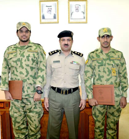 العميد خالد الوقيت خلال التكريم