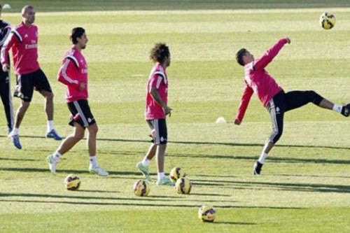 بالفيديو.. غضب كريستيانو رونالدو في تمرين ريال مدريد 