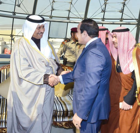  سمو الشيخ جابر المبارك مرحبا بالرئيس المصري﻿