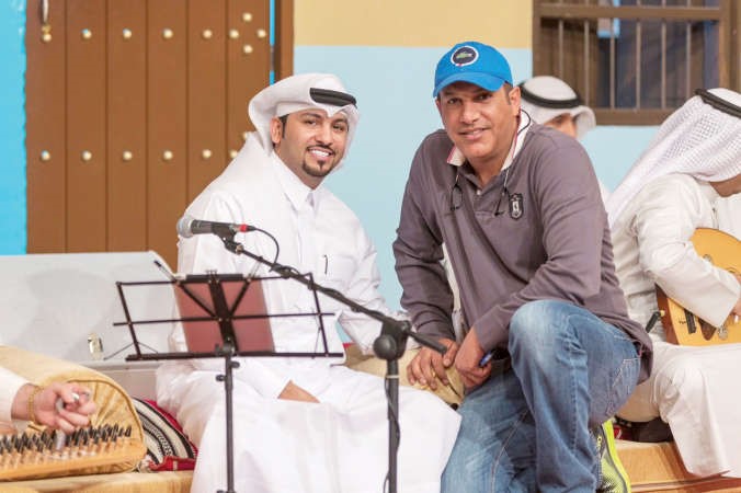 خالد بوحيمد مع المطرب عبدالله الفيلكاوي