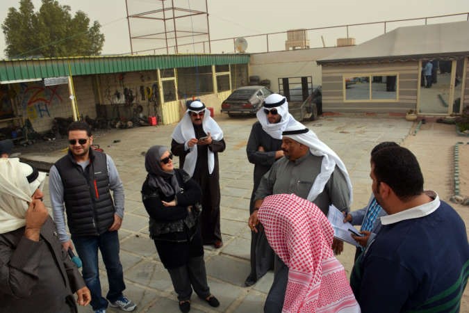 نبيلة الخليل خلال الجولة التفقدية على قسائم كبد﻿