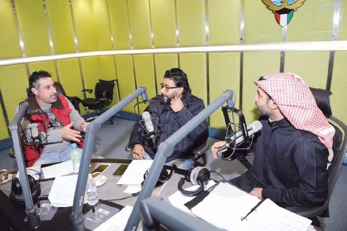 مايك مبلتع مع الزميل سمير بوسعد﻿