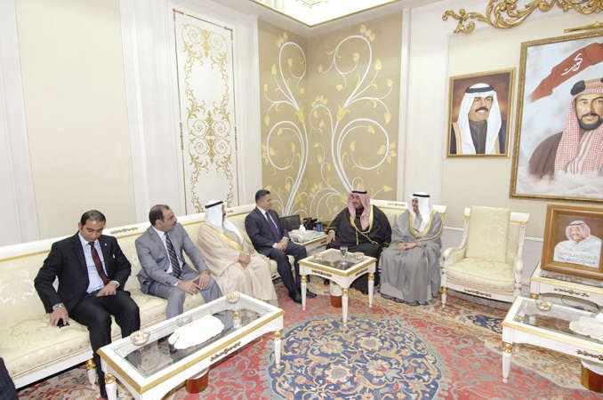 سمو الشيخ ناصر المحمد مستقبلا عدنان الزرفي﻿