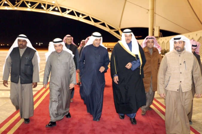الشيخ سلمان الحمود لدى عودته عقب المشاركة في مؤتمر وزراء الثقافة العرب بالرياض